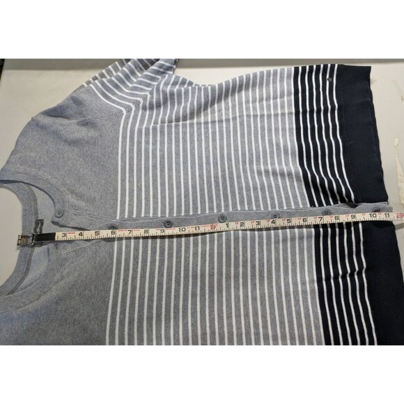Eddie Bauer Sweater Women's Size 2XL  Gray White Black Striped Cardigan - Picture 4 of 6